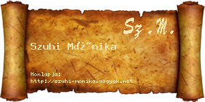 Szuhi Mónika névjegykártya