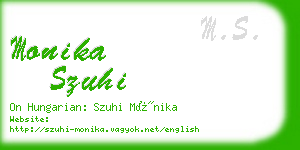 monika szuhi business card